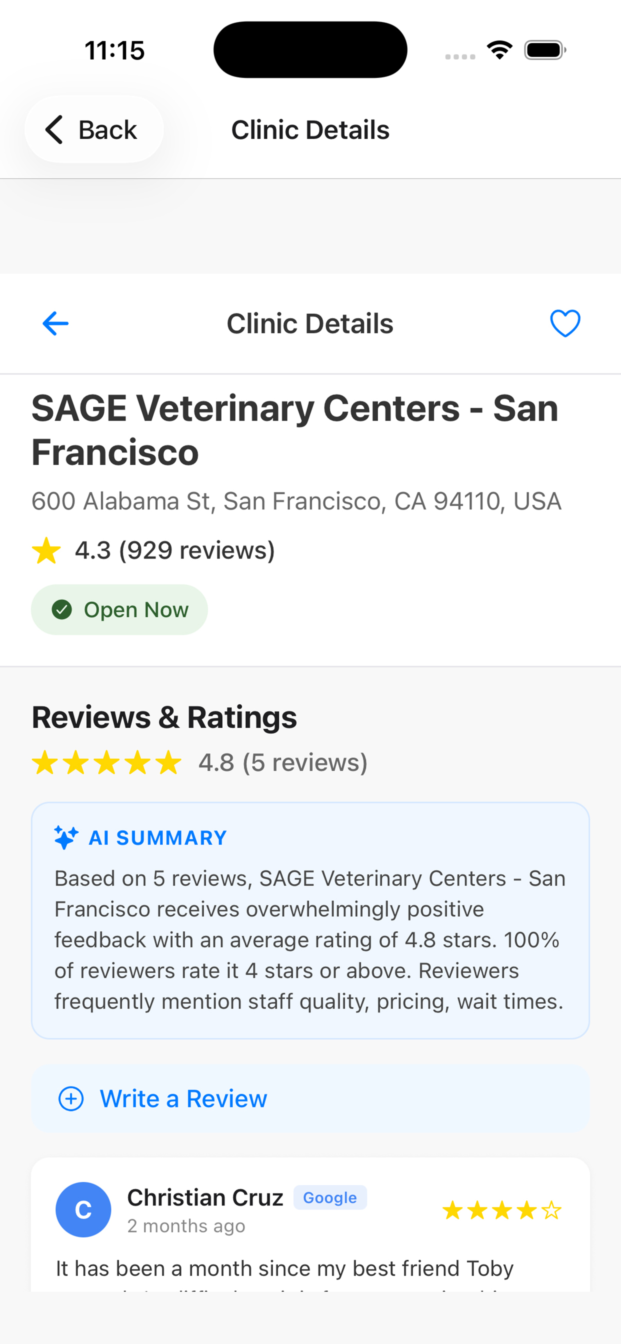 PetSOS App Screenshot 2